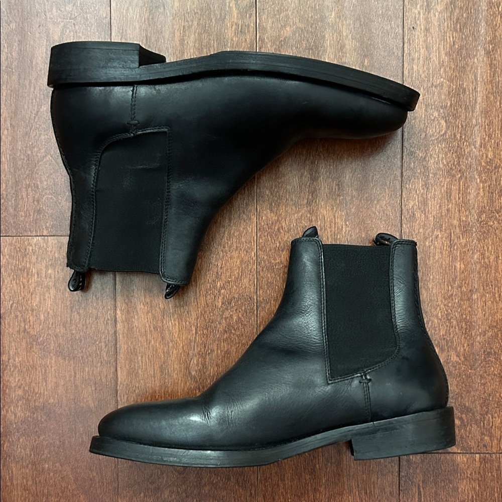 All Saints “Eli” Black Leather Chelsea Boots, Perfect Shoe Work to Play, Size 40 - Picture 3 of 16